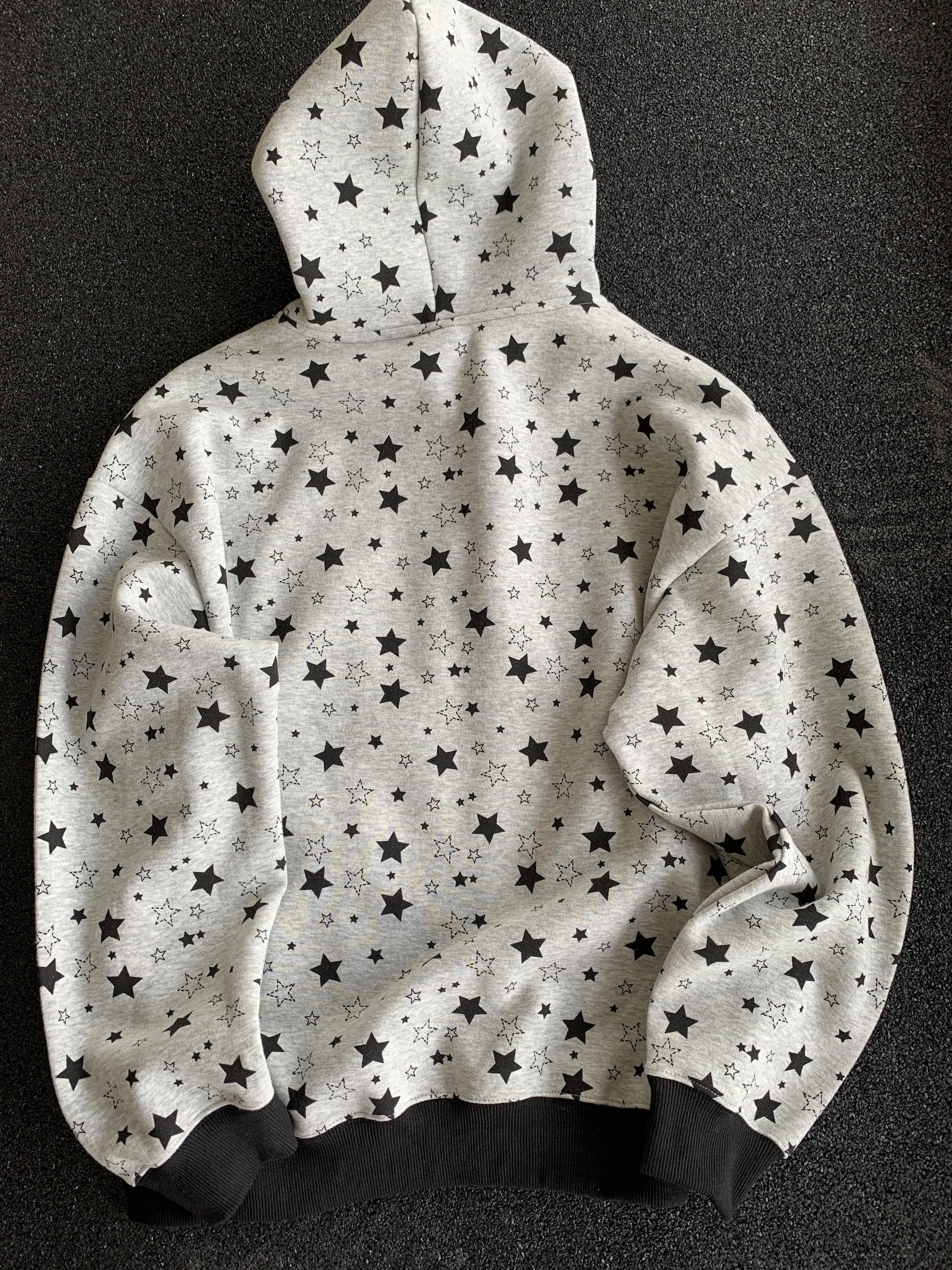 Amerikaanse stijl retro sterrenprint sweatshirt met capuchon heren dames herfst losse casual rits vest high street lange mouwen jas