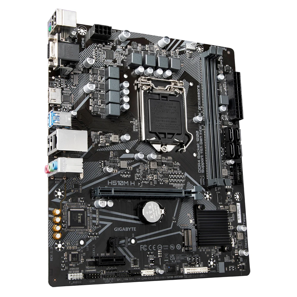 Used For Gigabyte H510M H Motherboard Intel H510 LGA 1200 Support 2×DDR4 MAX Up 64GB USB3.2 Micro ATX Support 11th/10th gen CPU