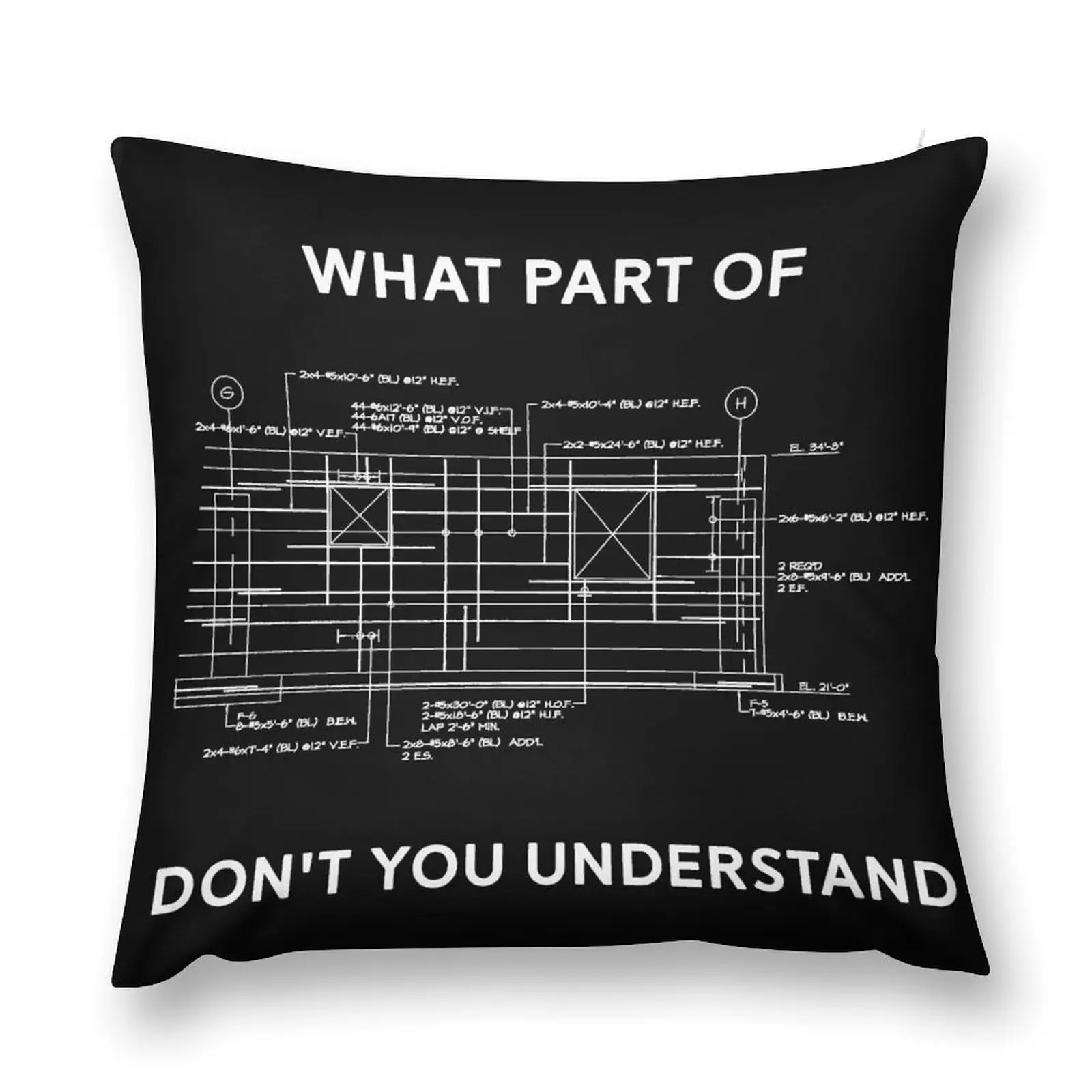 Funny Architectural Civil Engineering Engineer T-Shirt Gift Throw Pillow Elastic Cover For Sofa Luxury Pillow Case pillow