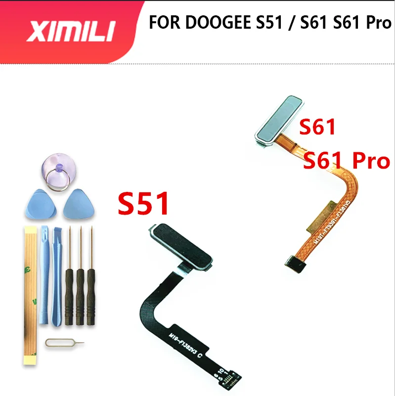 FOR DOOGEE s51 S61 Fingerprint Original Cell Phone Fingerprint Button Sensor Cable FPC Repair Accessories For S61 Pro Smartphone