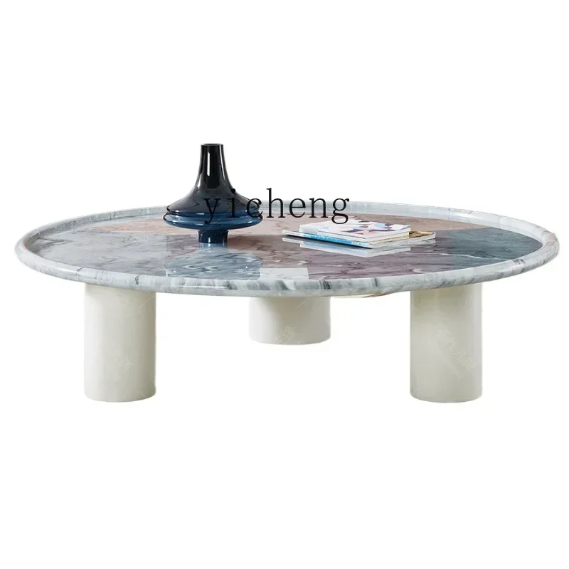 

Marble Tea Table Large Apartment Simple High Sense Villa round Tea Table