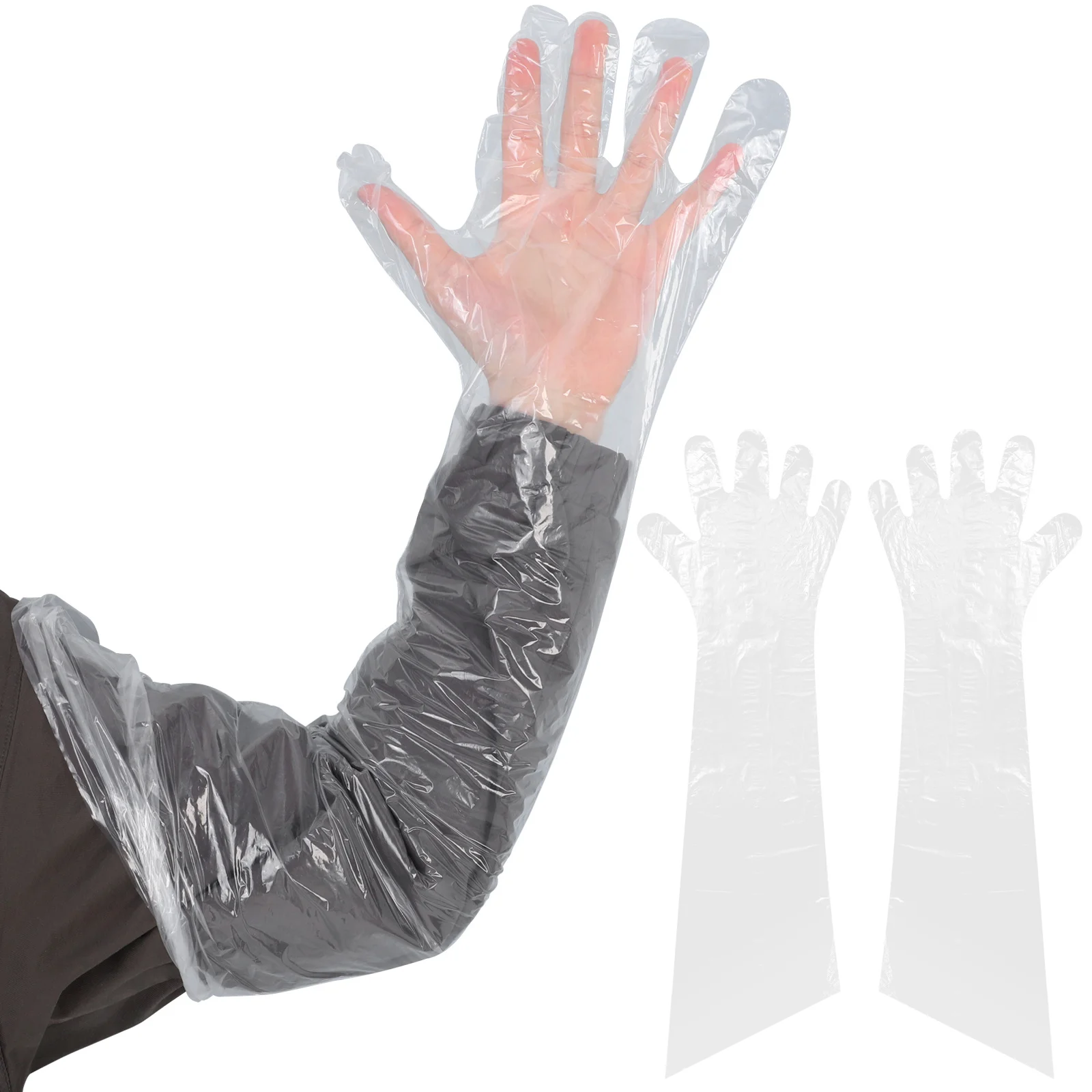 50 Uds guante de brazo largo 85Cm desechable ligero para ganado cerdo uso en granja guantes protectores para examen de embarazo