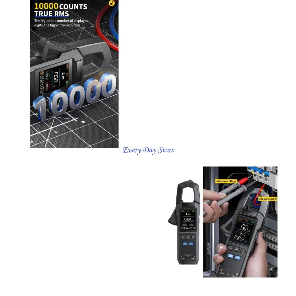 

Digital Multimeter 10000 Counts Clamp Meter Current Meter Electrician Tools Measuring Diode Temperature