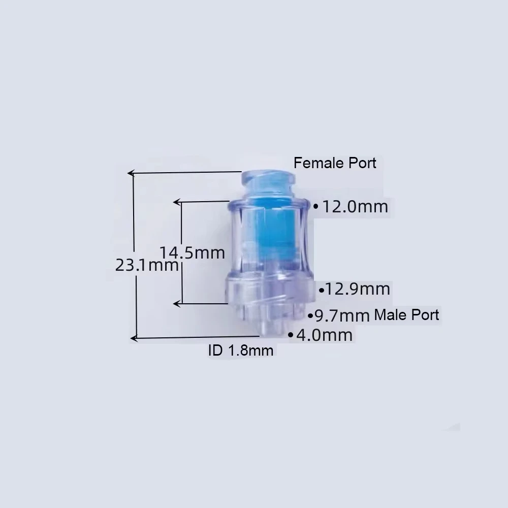 Plastic Medical Needle Free Valve Disposable Non Sterile Needleless Injection Connector for Physiological Saline