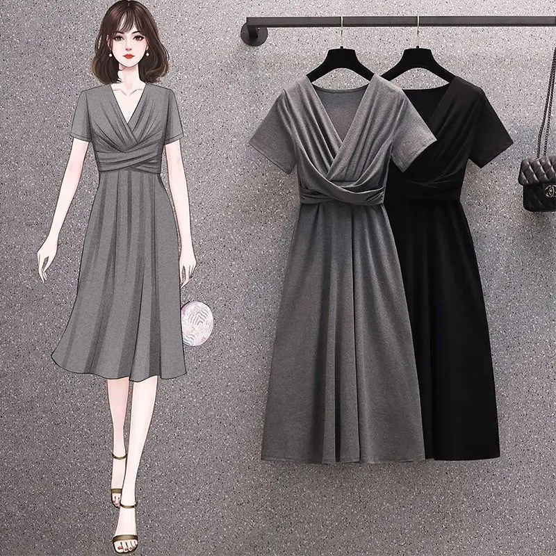 

2024 Summer Women's Dress Fashionable and Elegant, Simple and Versatile, Showcasing High Skirt for Children Summer Dress Women