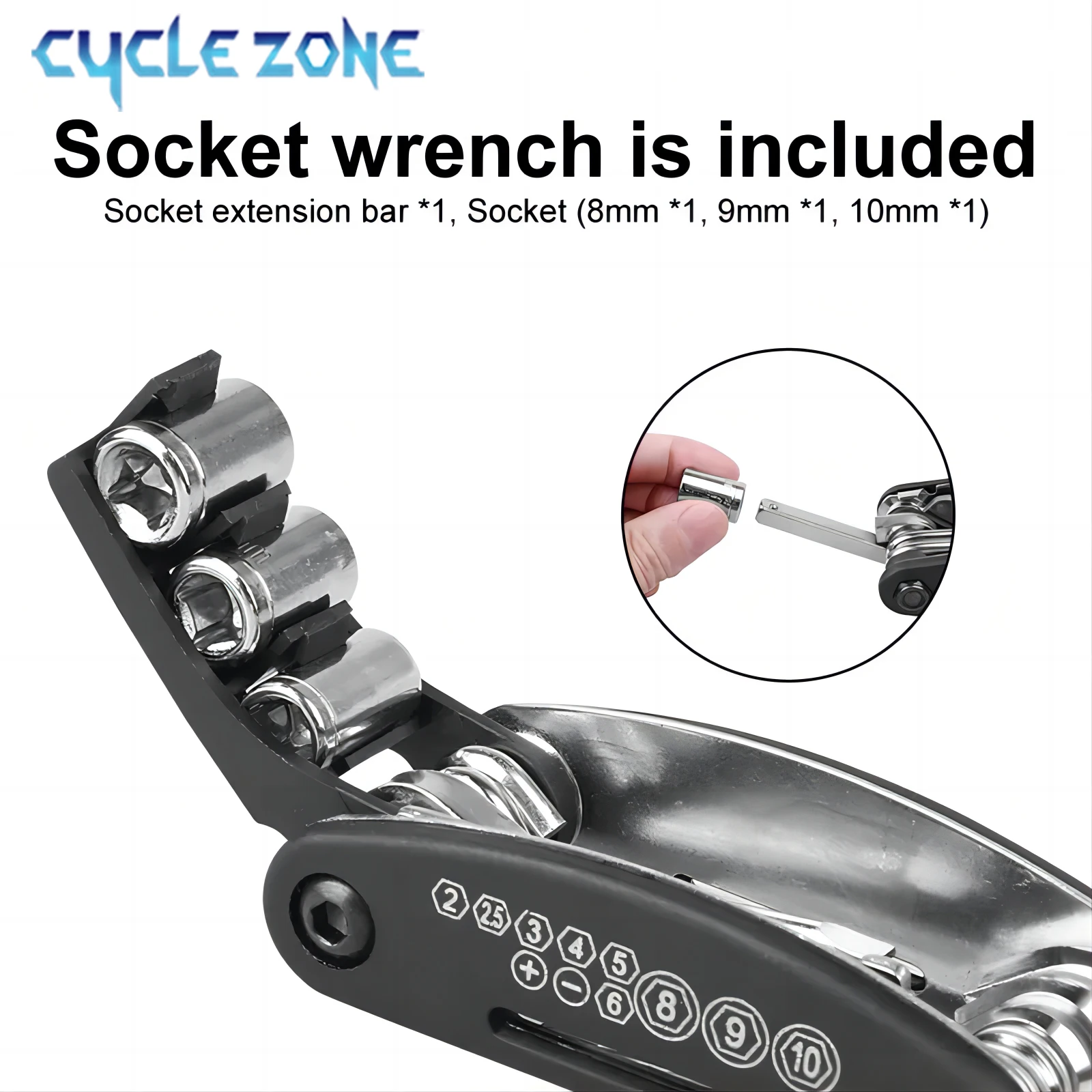 Kit d'outils de réparation de vélo multifonction 16 en 1, outil de réparation de vélo, clé hexagonale pliante, tournevis, outil, accessoires de cyclisme