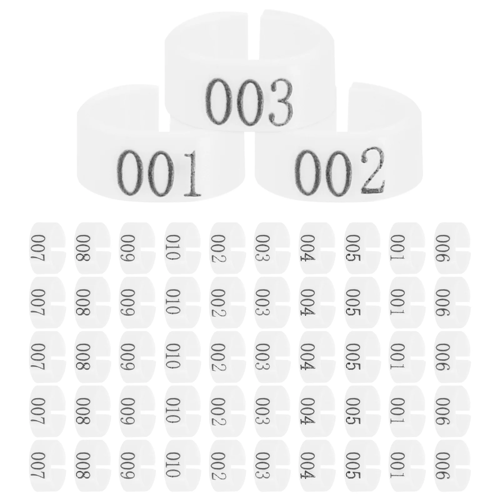 

100 Pcs Pigeon Anklet Marking Housing Hole Leg Bands Bird Rings Accessories Foot Baby Chicken Supplies Number