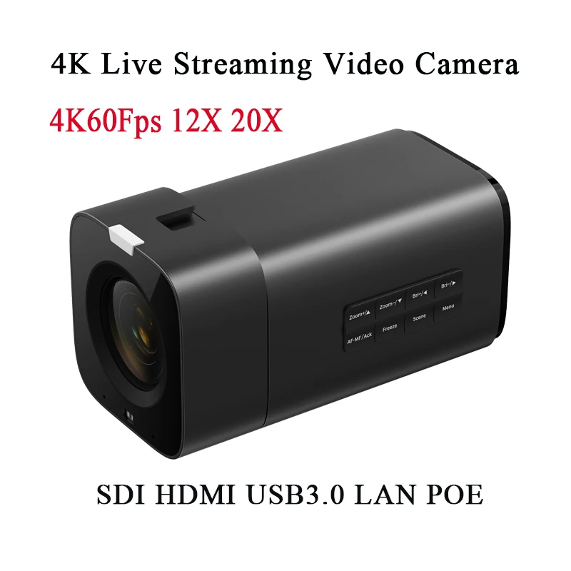 

4K Ultra HD IP box video conference camera 12x 20x optical zoom live streaming camera for education broadcasting