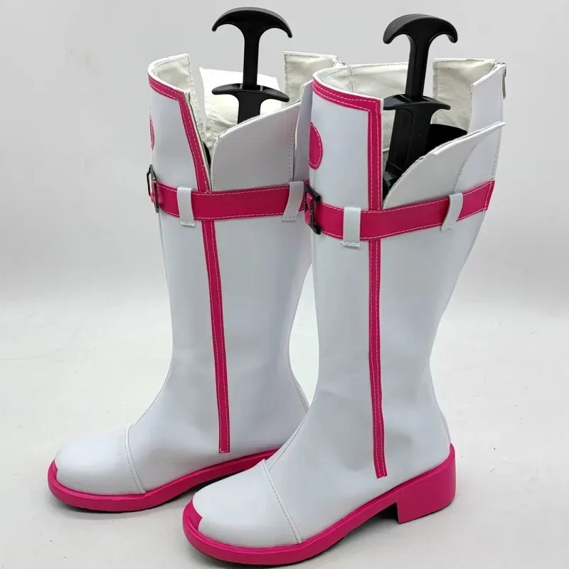 20151123 VOCALOID3 Miku IA تأثيري أحذية طويلة مستقيمة أحذية الوردي أنيمي لعب الأدوار أداء الدعائم هالوين عيد الميلاد Ca