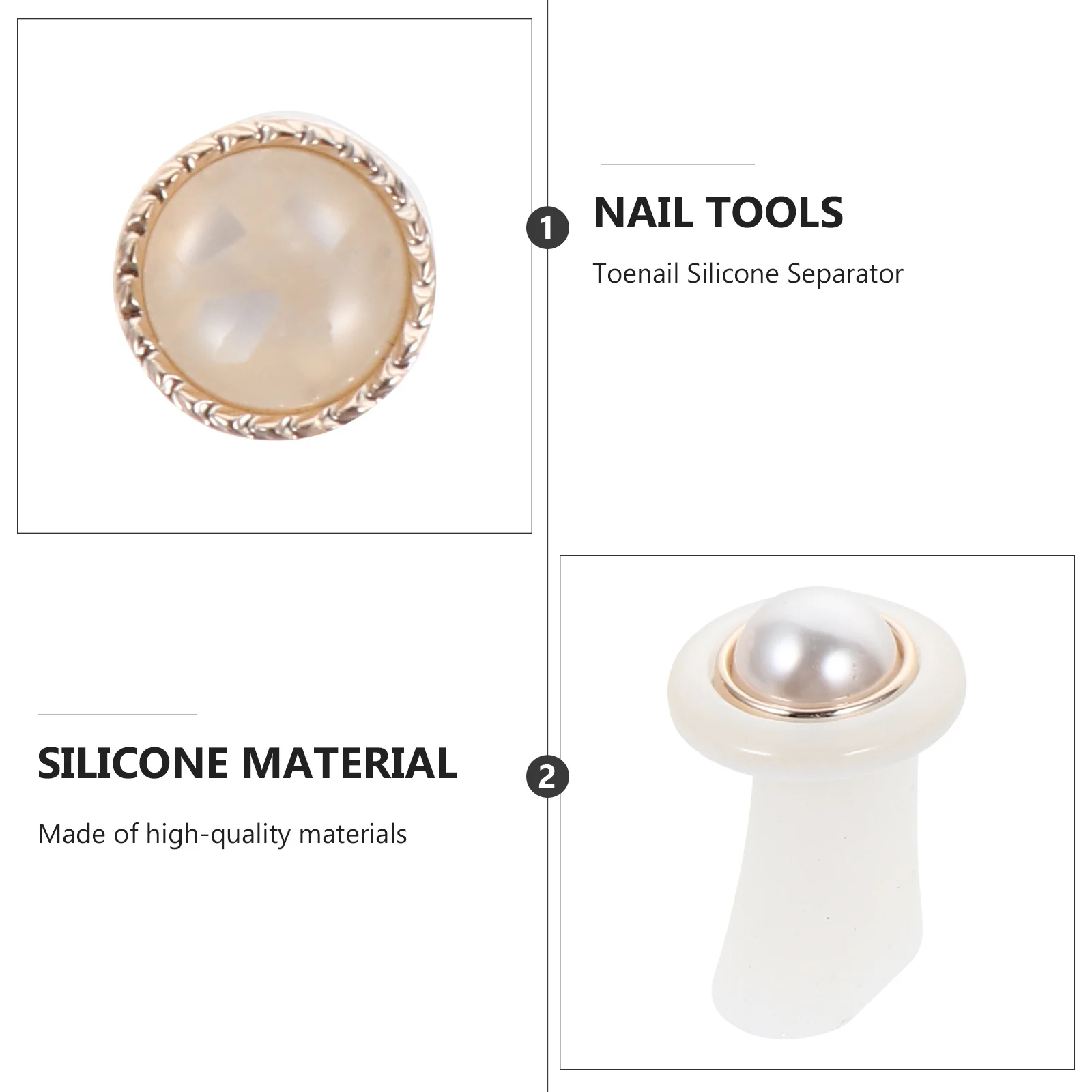 1 ensemble de séparateurs d'orteils de manucure, Design mignon, prévient les blessures des orteils, accessoire de pédicure pour Nail Art, outil de manucure, outils de pédicure