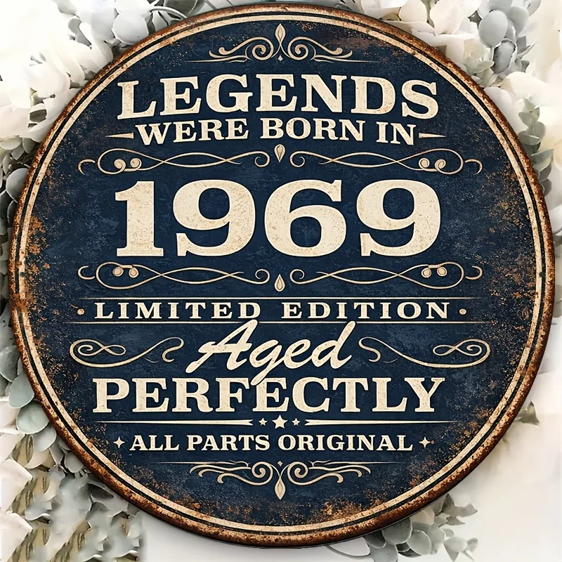 Circular Sign, Vintage Plaque, Featuring The Text 
