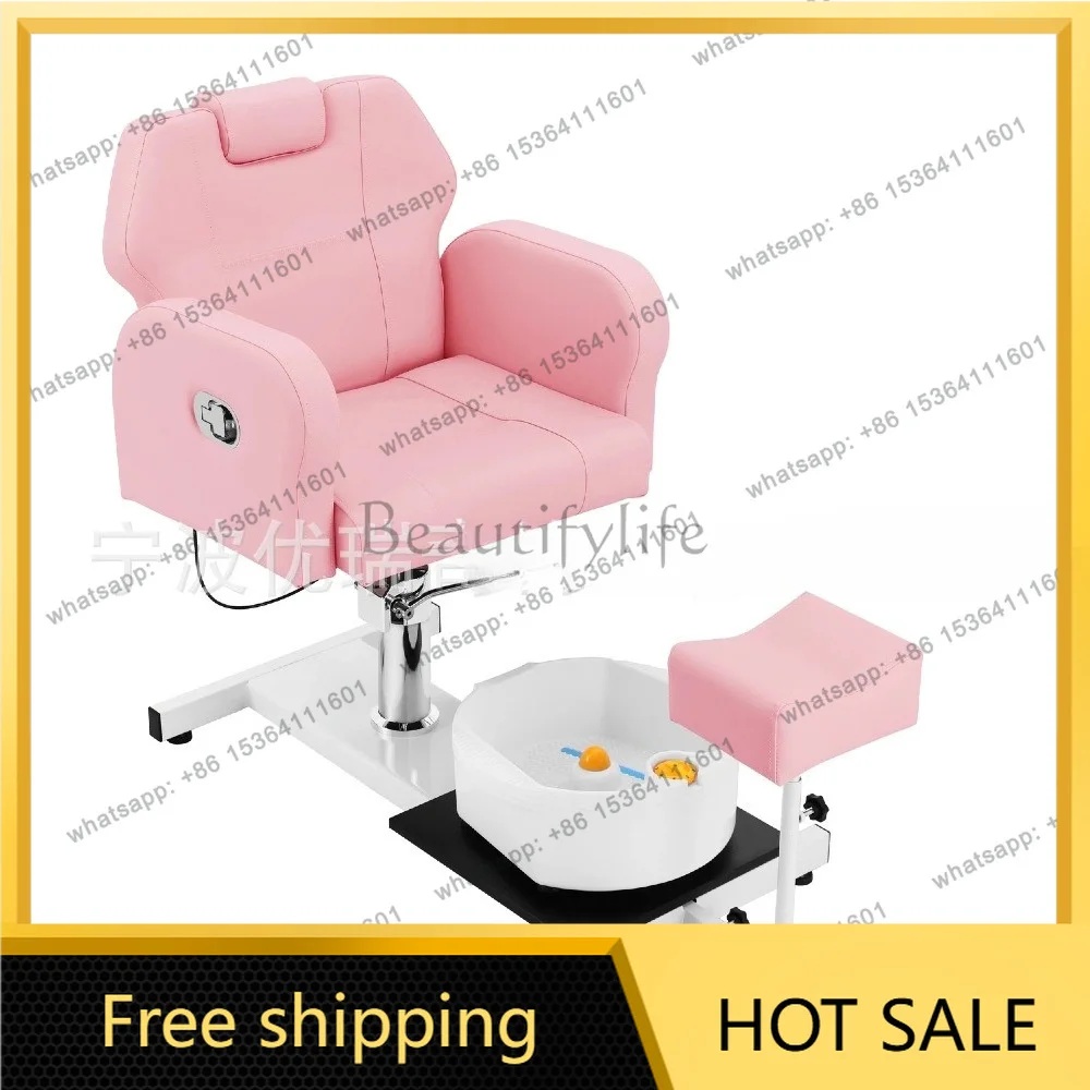 Hairdressing Chair Hydraulic Rotary Advanced Foot Therapy Adjustable Massage Cross-border Hairdressing Chair