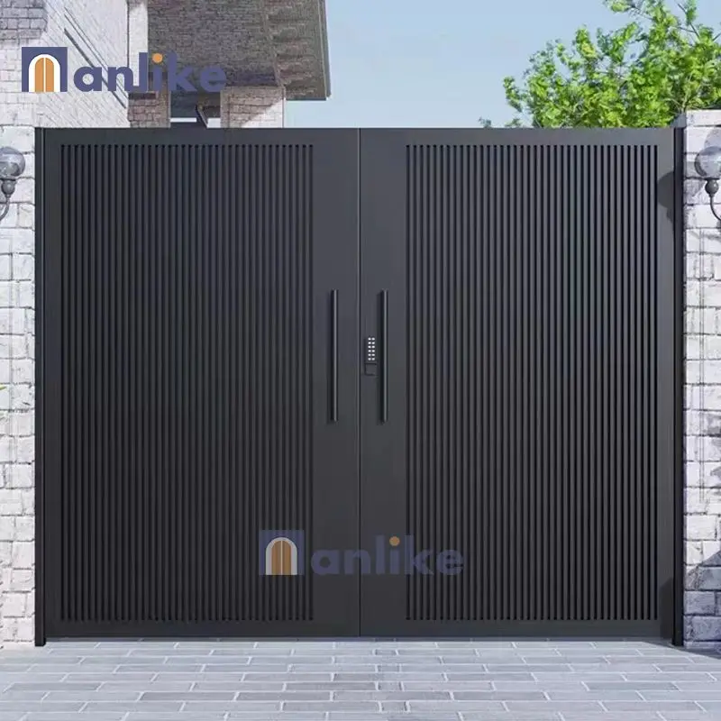 Custom.Anlike بوابة المصنع الصينية والسياج الأمامي التلقائي ساحة سوينغ الحديثة درب الألومنيوم #4