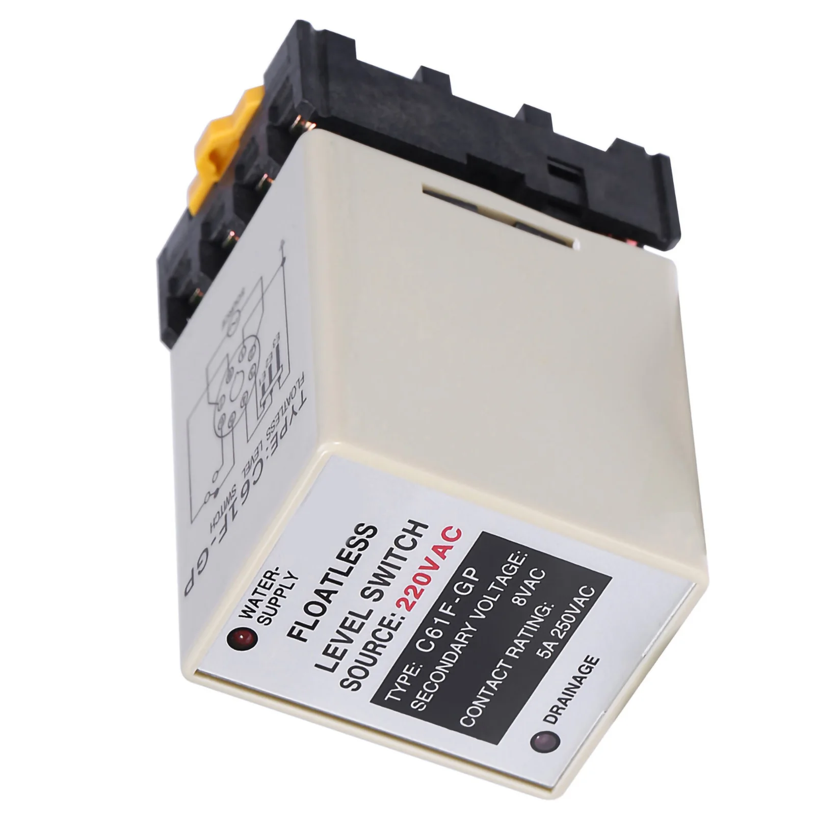 Floatless Level Switch, C61F-GP AC220V 50/60HZ Liquid Floatless Level Switch Controller With Base