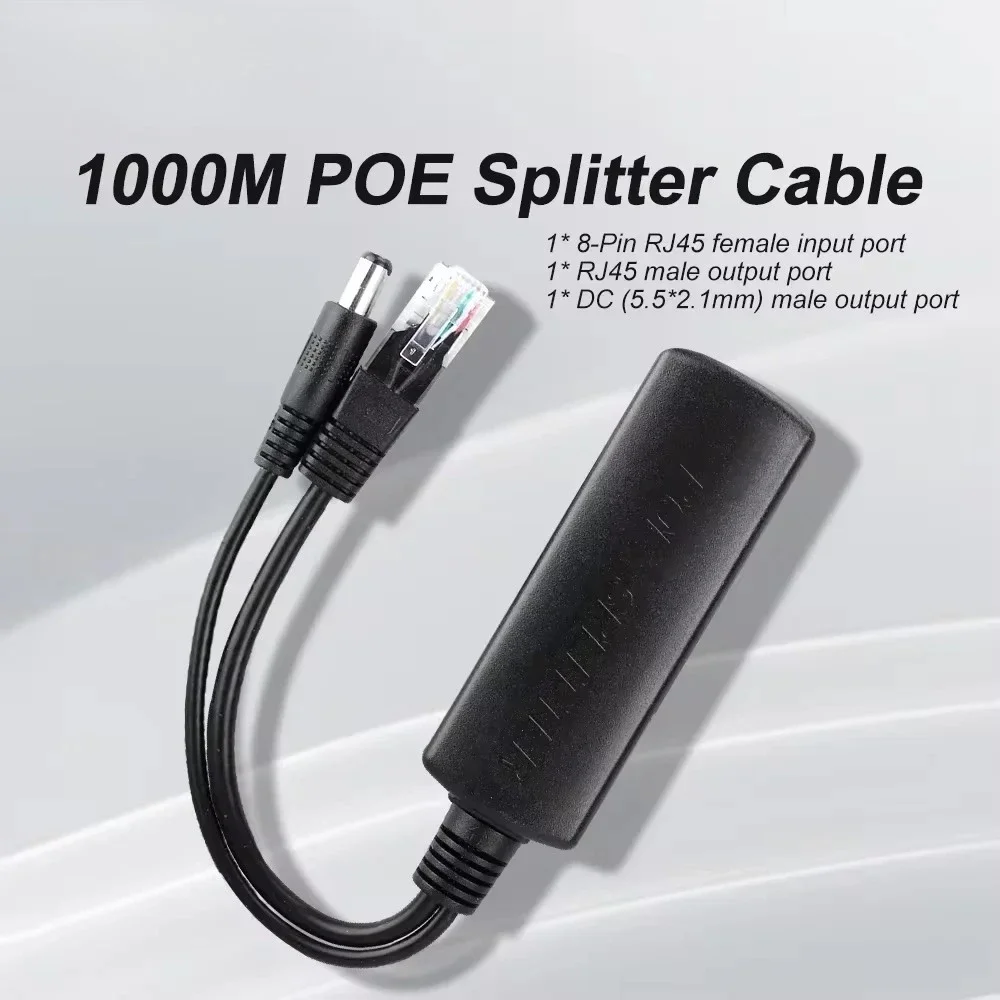 2026 جيجابت POE الفاصل 48 فولت إلى 5 فولت 12 فولت مايكرو USB/Type-C/DC 10/100/1000 ميجابت في الثانية الطاقة عبر إيثرنت مع كابل القطع POE المعزول #2