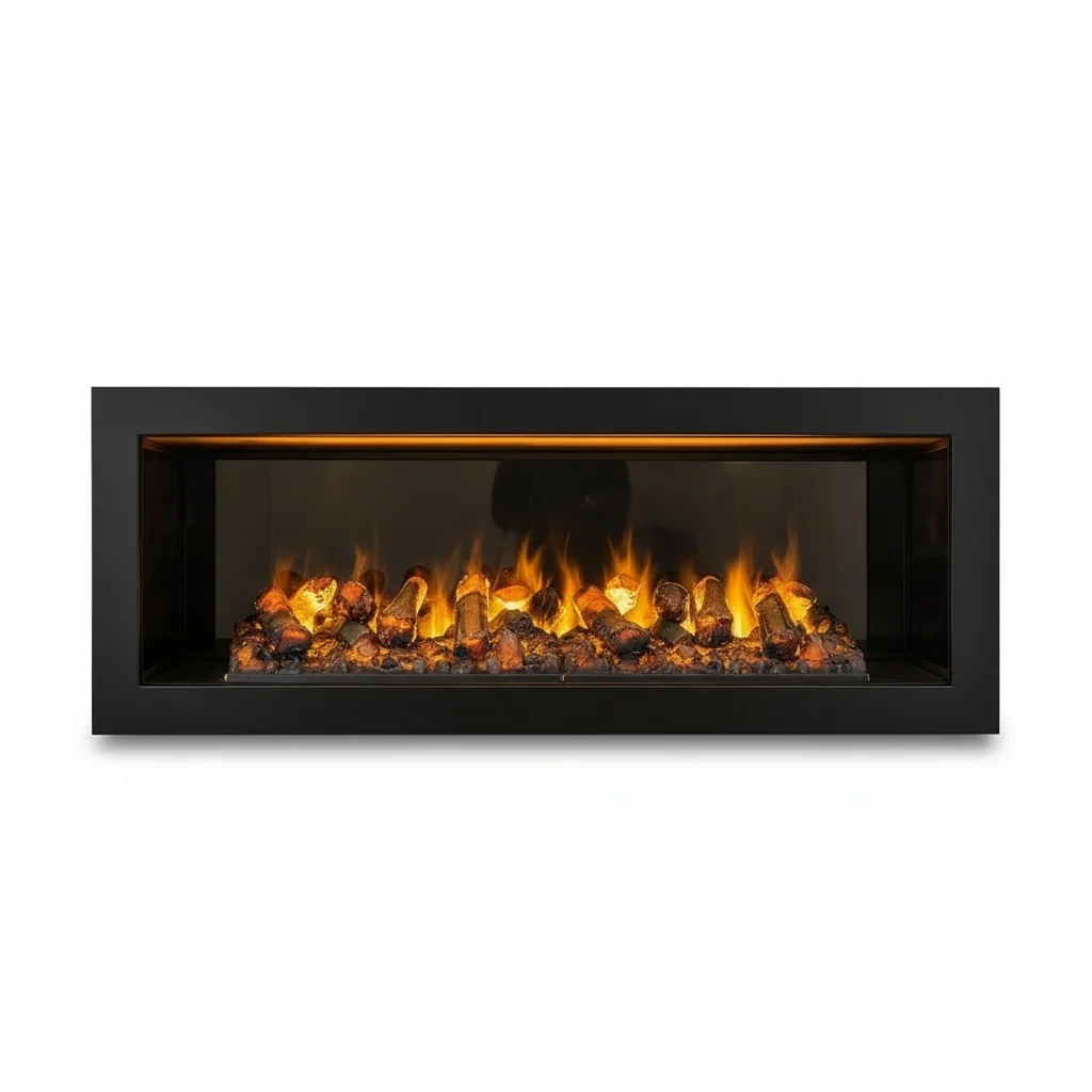 3D Water Vapor Fireplace, 304 Stainless Steel Electric Mist Fireplace, Built-in Linear Ventless Steam Fireplace, 800-2000mm