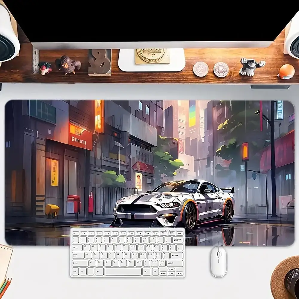 

Anime sports car Mouse Pad Large mouse pad, desk pad, anti slip base, washable for office and home use