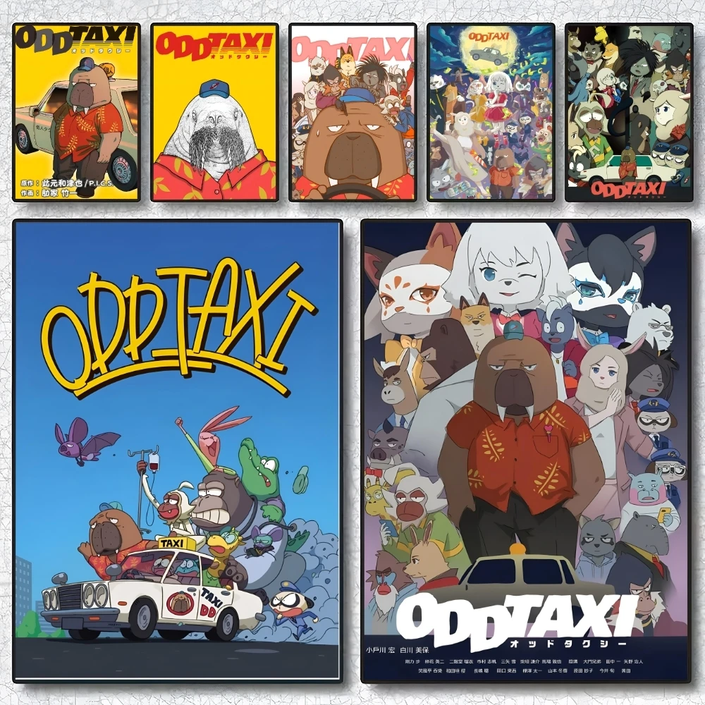 

AnimE O-Odd T-Taxi Poster Self Adhesive Wall Stickers Removable Room Decor Aesthetic Space Decor Murals Gift