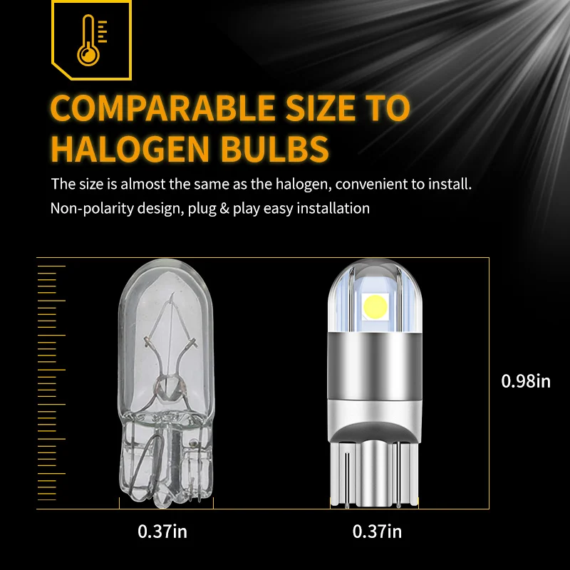 4x LED Clearance Light Bulb Lamp W5W T10 Canbus For Skoda Fabia MK1 MK2 MK3 Felicia Superb Octavia 1 2 3 A5 A7 Rapid Yeti Karoq