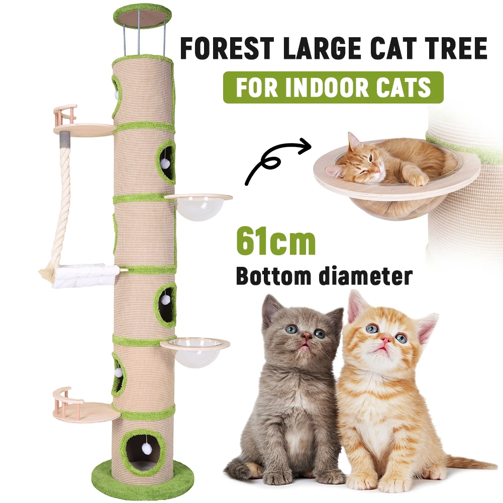 

Forest Large Cat Tree with Scratching Post Tall Cat Tree Tower Super Large Cat Tree Tower for Indoor Cats Adults