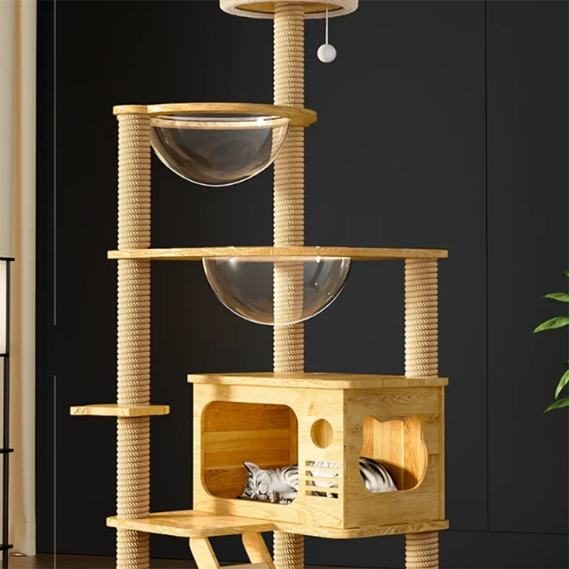 Imagem -05 - Luxo Tree Tower House Toy para o Gato Sisal Villa Ginásio Grande Arranhando Board Condomínio Playground Kat Pet Acessórios Lj50cs