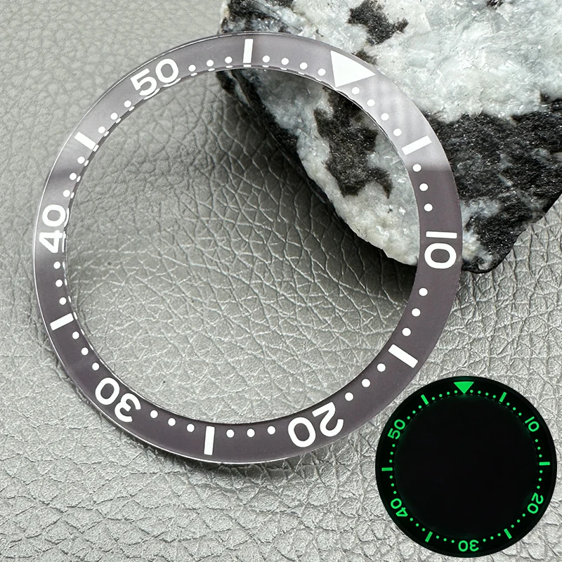 Mod 38mm SKX Ceramic Bezel Flat Luminescent Ceramic Bezel High-Quality Insert Fit SKX007 SKX009 SRPD Case For NH35 NH36 Movement - view 5