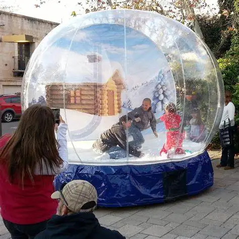 Globo de nieve inflable gigante de Navidad al aire libre para decoración globo de nieve humano inflable fotomatón globo de nieve de patio de Navidad