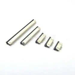 10 pz FFC FPC connettore 1.0mm 4 Pin 6 8 10 12 14 16 18 20 22 24 26 30P contatto inferiore ad angolo retto SMD / SMT ZIF