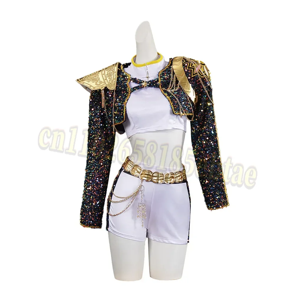 KPOP Demon Hunters Cosplay Huntrix Girl Group Costumes Rumi Zoey Mira Warrior Roleplay Disguise Halloween Carnival Party