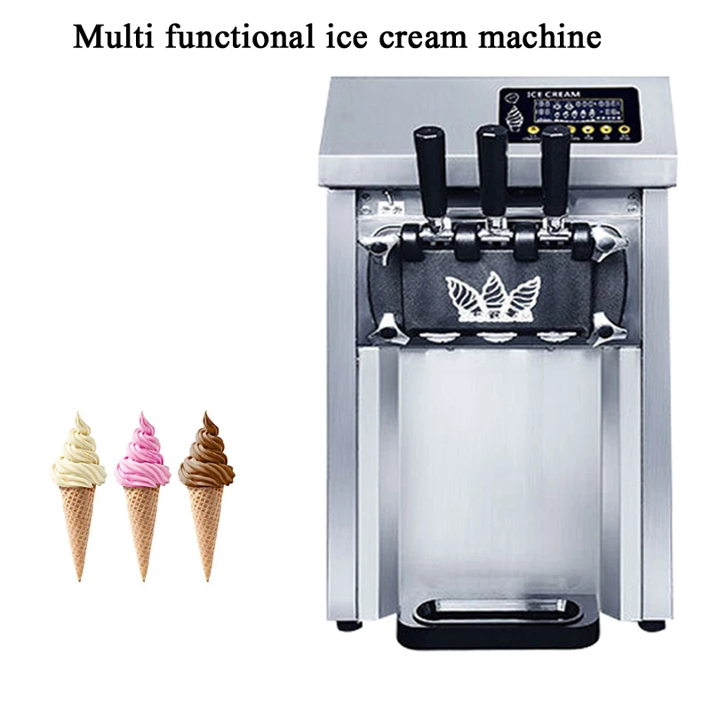 

Soft Ice Cream Machine Commercial Fully Automatic Stainless Steel 220V/110V Vertical Sundae Refrigeration Equipments Cone Maker