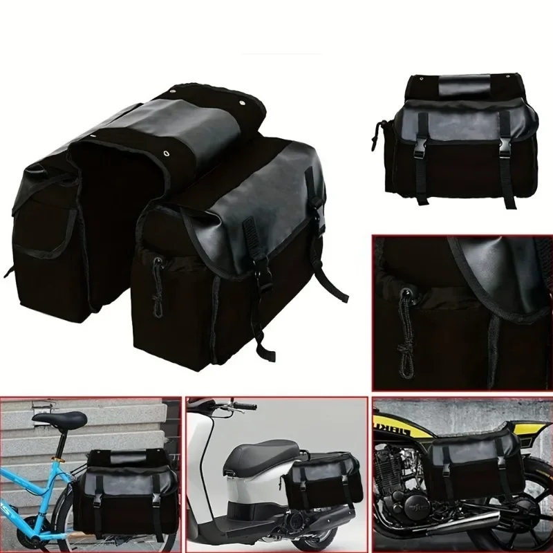 

Universal Motorcycle Saddle Bag Large Capacity Canvas Panniers Bags for Bicycle Bike Motor Saddlebags Side Tool Bag