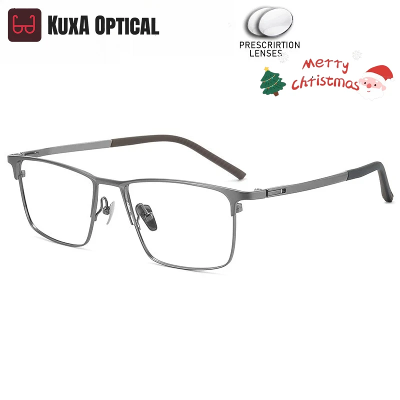 

KUXA мужские очки в оправе высокого качества, очки по рецепту, правильные линзы для близорукости и дальнозоркости, прогрессивные оптические очки с четким зрением