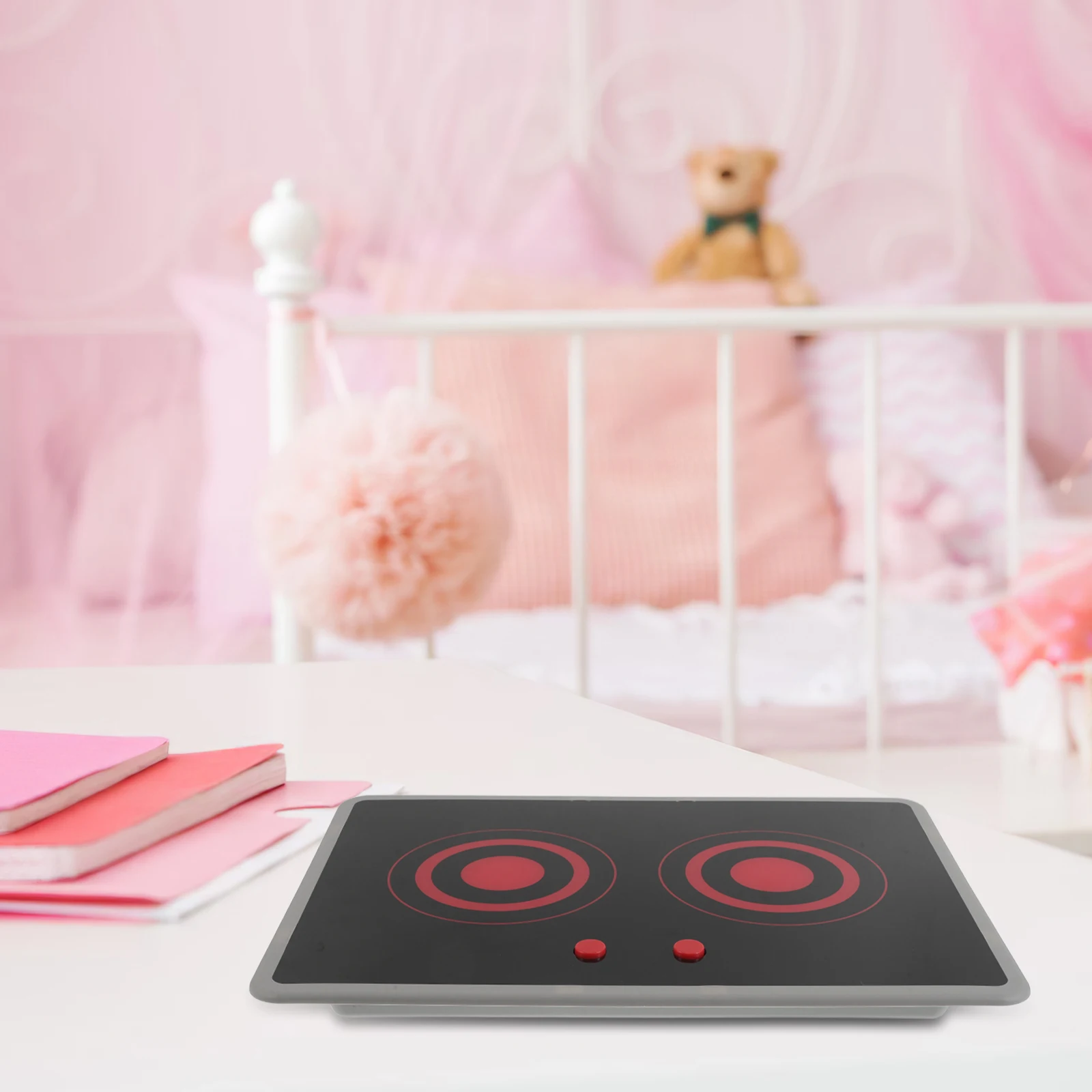 Poêle à Induction réaliste pour enfants, effets de lumière sonores interactifs, accessoires de jeu de simulation portables, cuisine sûre pour tout-petits