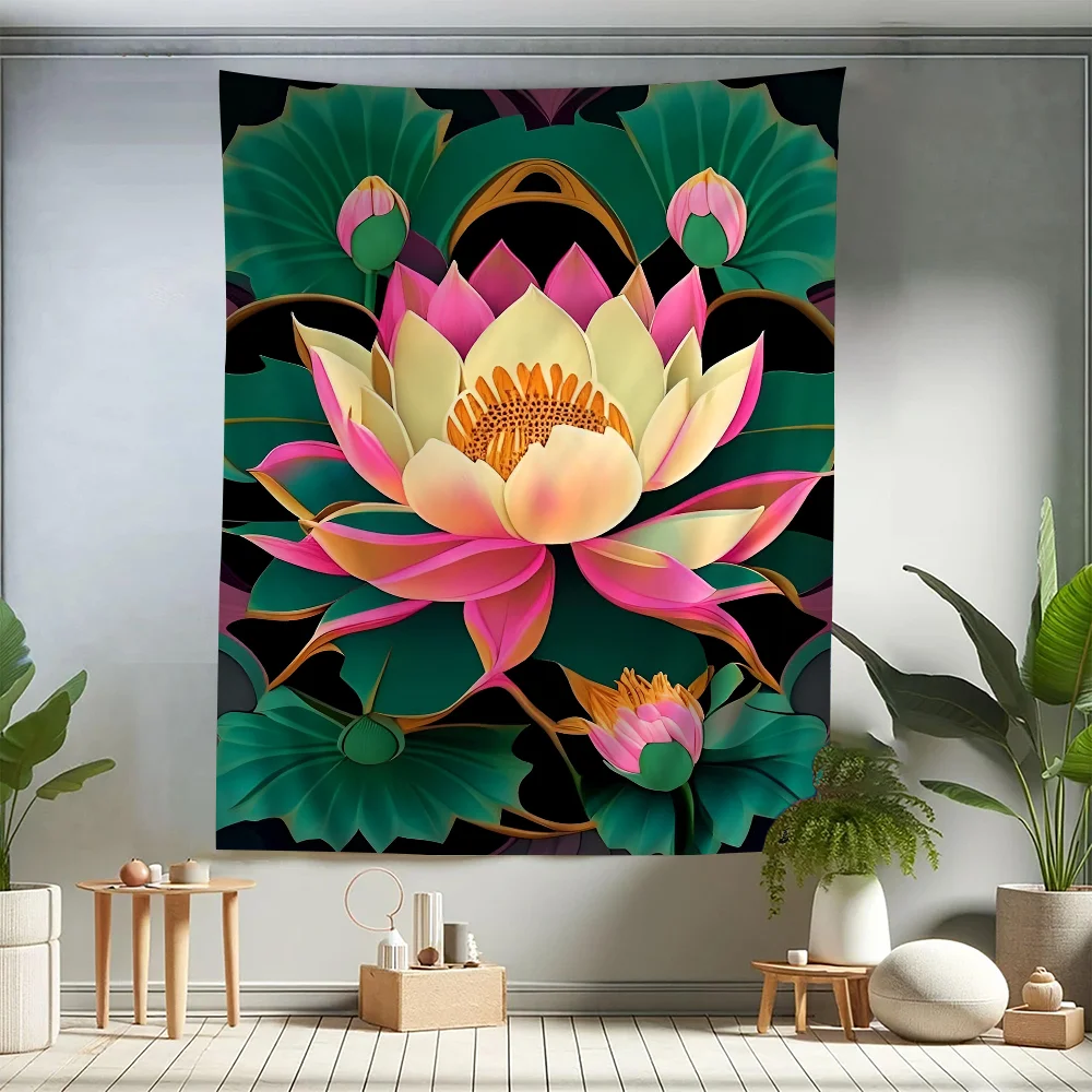 

Multiple Styles Of Lotus Hanging Bohemian Tapestry Hanging Tarot Hippie Wall Rugs Dorm Home Decor