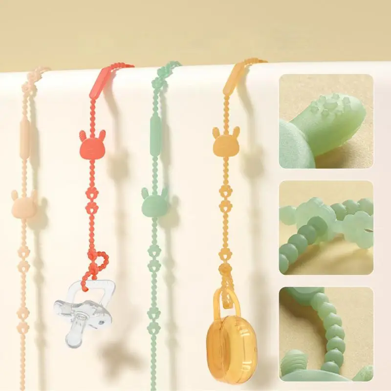 2/3pcs Baby Pacifier And Accessories Set Food Grade Baby Teether Chain Molar Toy Pacifier Chain Clip Baby Items Anti-lost Lanyar