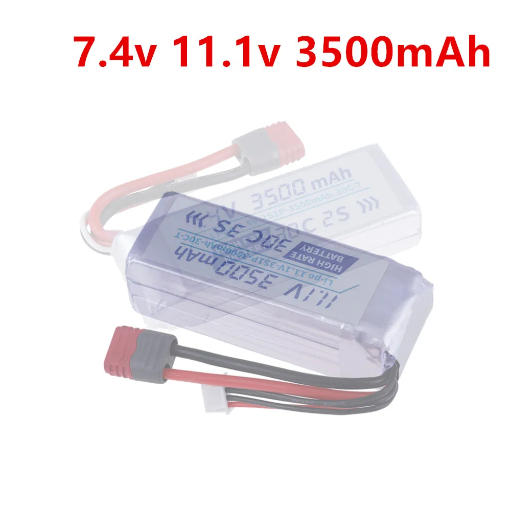 3500mAh 7.4V 11.1v 2s 3s Lipo Battery For MJX Hyper Go H16P H16E H16GT H16BM H16PL 14301 14302 14209 14210 With T Plug