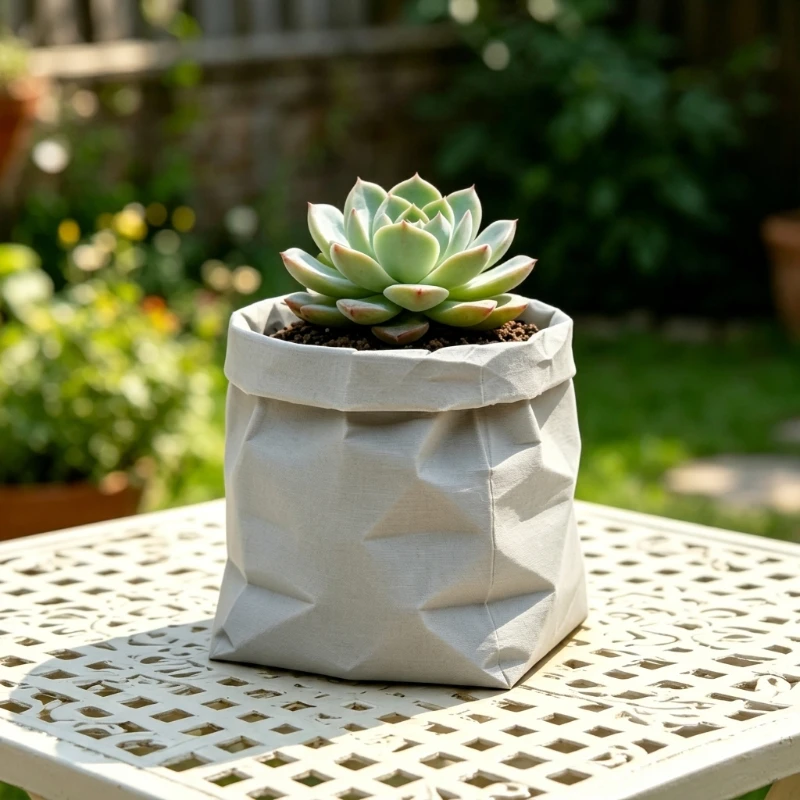Indoor Home Garden Reusable Decorative Planter Sleeve Practical Plant Decor Bag Accessory