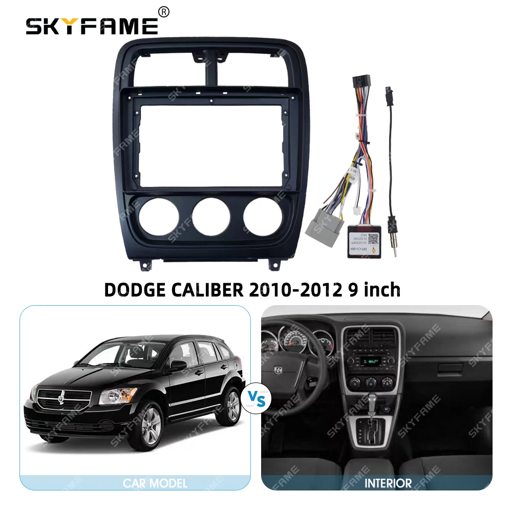 SKYFAME Auto Frame Fascia Adapter Canbus Box Decoder Android Radio Dash Fitting Panel Kit Voor Dodge Caliber