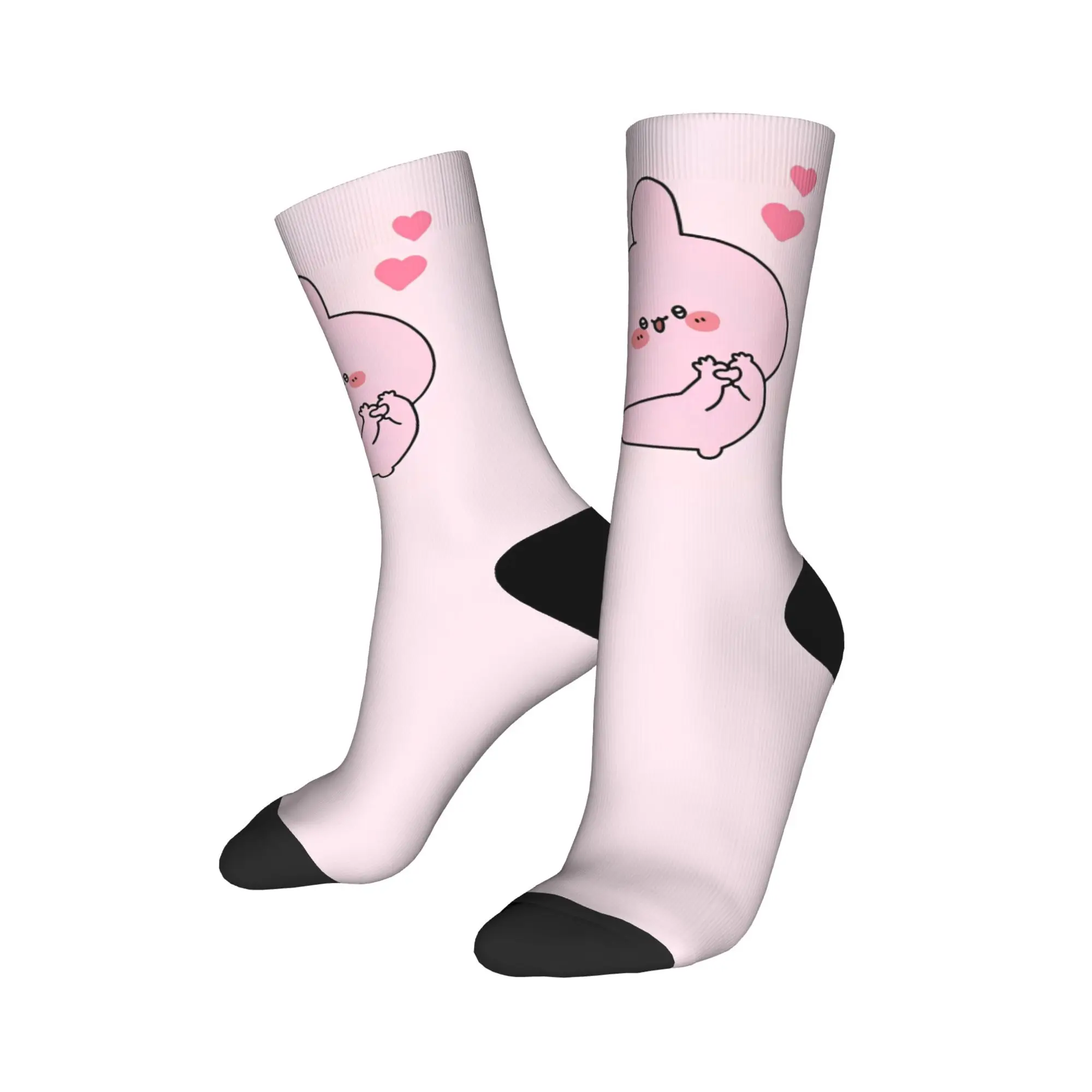 

Autumn Winter Retro Men's Women's Asamimichaan Cute Asamimi Love Socks Non-slip Football Socks,
