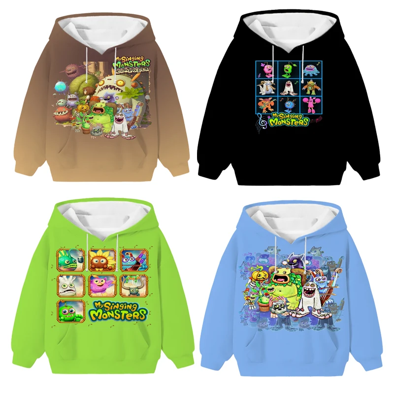 

My Singing Monsters Hoodies Horror Game Children Autumn Coats Baby Girls Long Sleeve Hoodies Kids Boys Sweatshirt Clothing