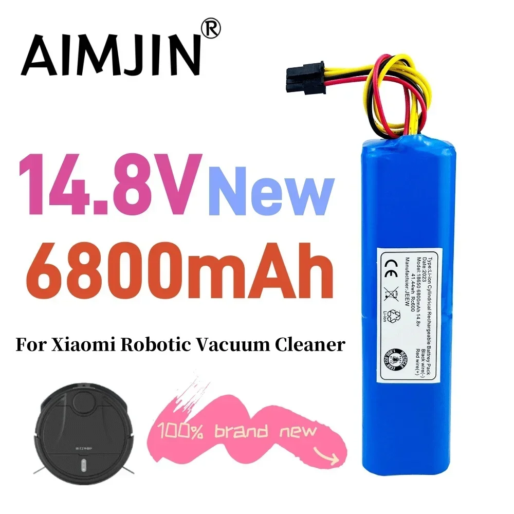 

New 14.8V 6800mAh Battery pack ,Replacement For XiaoMi Lydsto R1 Roidmi Eve Viomi S9 Dreame D9 Robot Vacuum Cleaner battery