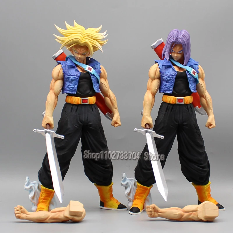 28cm Dragon Ball Z Figure GK Trunks Future Action Figure PVC Anime Figurine Collectible Model Doll Desk Ornaments Toys Gifts