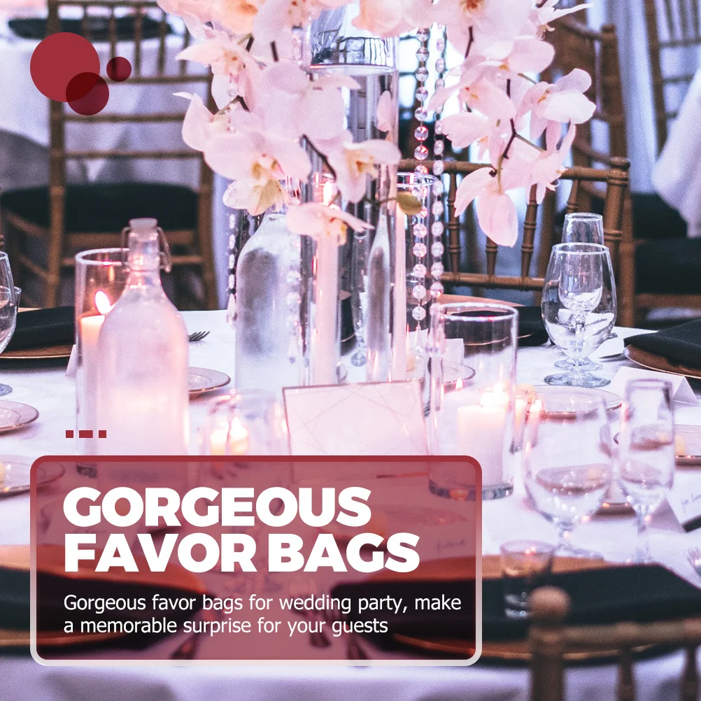 

2Pcs Wedding Candy Pouch Red Drawstring Cloth Favor Bags Multi Use Candy Gifts Party Wedding Supplies Drawstring Storage Bags