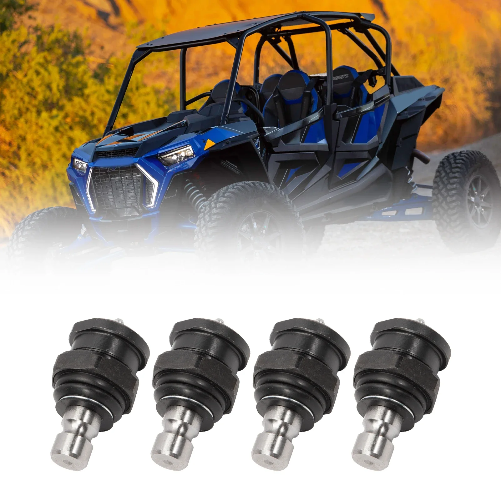 4 PCS Suspension Ball Joints For 2016-2024 Polaris RZR XP 4 1000 EPS High Lifter Edition KRZRBJ10-PACK