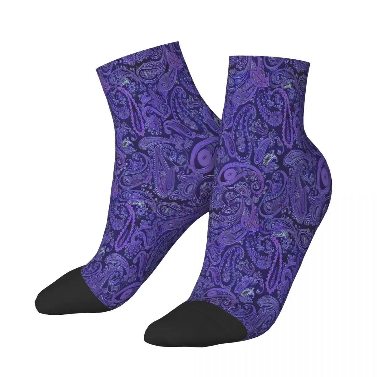 

Purple Paisley Babylon Water Drop Ankle Socks Male Mens Women Winter Stockings Harajuku