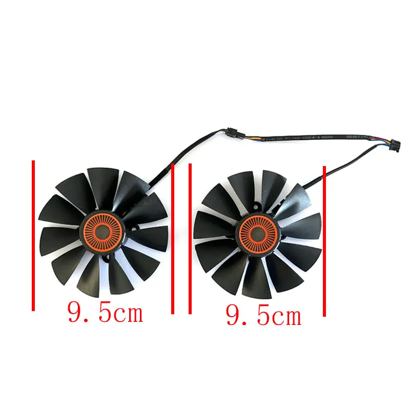 95MM New For ASUS STRIX GTX970 980 980Ti 780 780Ti R9 380 285 DirectCU II OC Graphics Card Replacement Fan FD10015H12S