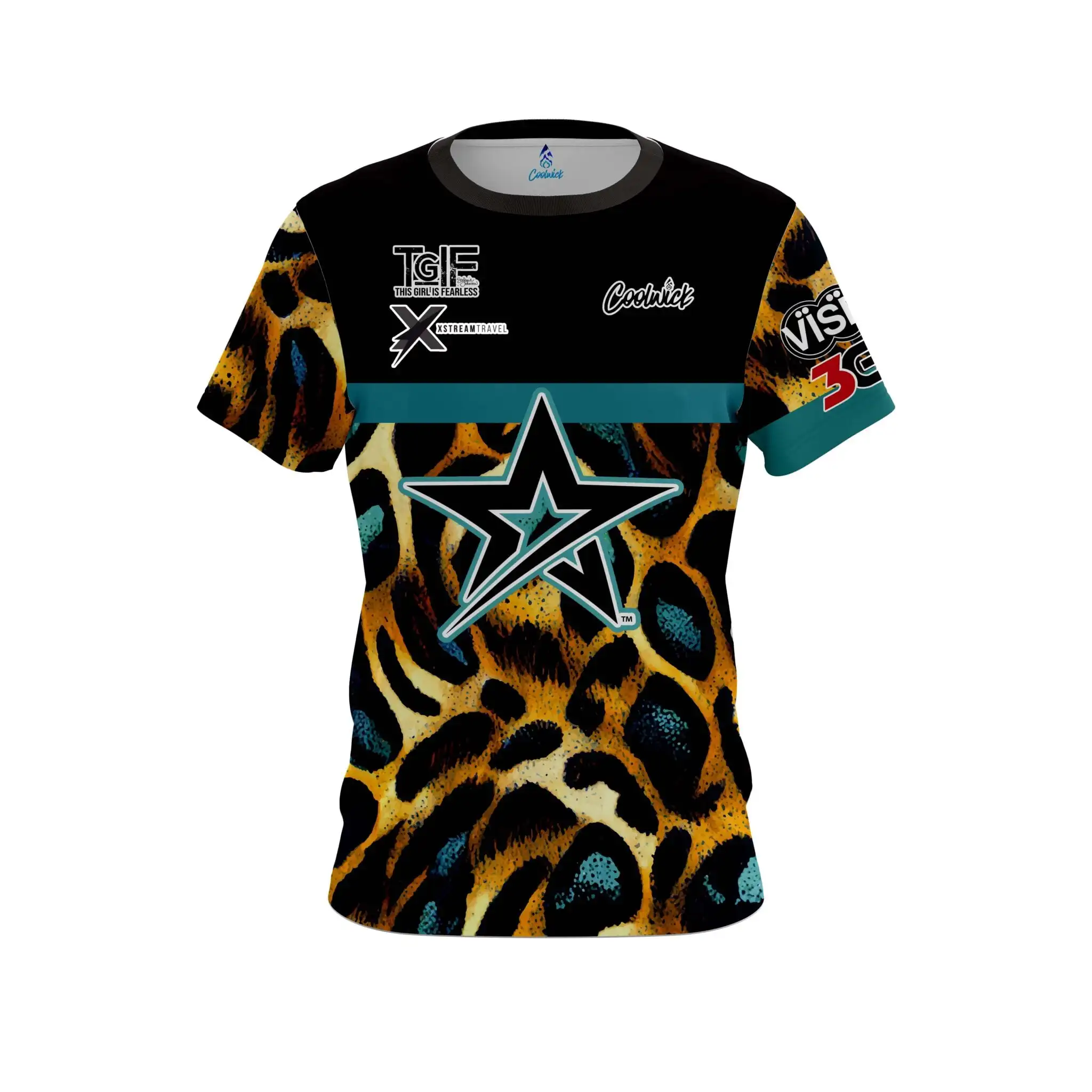 Neues 3D-Gradienten-Sternförmiges, vollbedrucktes Bowling-Shirt, kurzärmeliges Sport-T-Shirt, bequem, schnelltrocknend, lässiges Street-Top – Detail 4