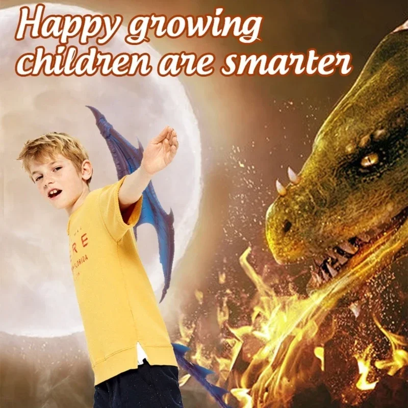 New 2025 Dragon Mask and Tail Kids Kid Cosplay Wedding Party Halloween Christmas Costume Decoration Wing DecoraX160