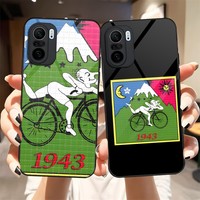 LSD Albert Hofmann Bicycle Day Phone Case Glass For Xiaomi PocoF3 13 12X 11 10 12Pro Lite Redmi Note 10 9 8 Pro 9T 9A PocoX3Pro