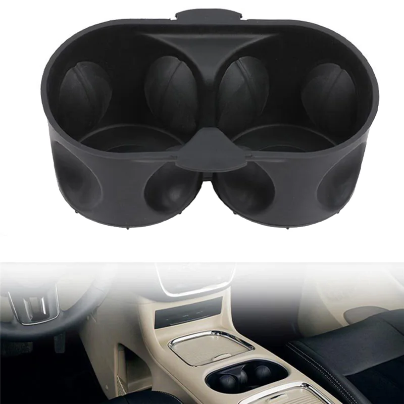 BEDW-Car Front Center Cup Holder Liner Insert 1WV70DX9AA For Dodge Grand Caravan Chrysler Town&Country 2011-2020 Parts 1WV70 DX9
